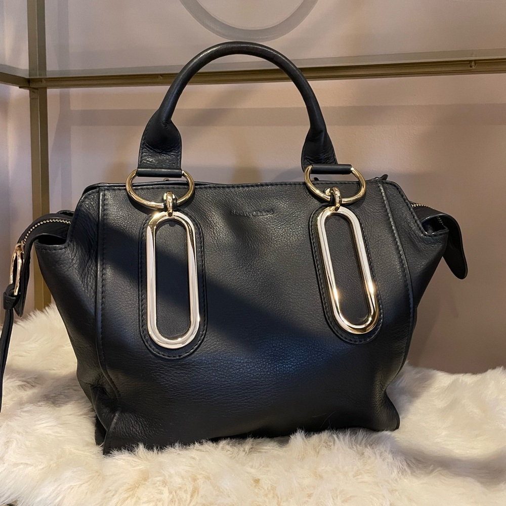 See by Chloe Black Gold Hardware Handbag